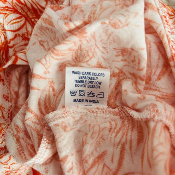 Stewart Simmons XL/XXL Orange and White Tiger Cap Sleeve Knit Dress Pockets NEW - Picture 8 of 8